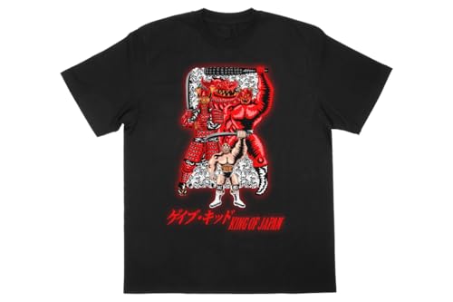 [New Japan Pro-Wrestling] Аниме/Моэ Товары New Japan Pro-Wrestling Гейб Кид KING OF JAPAN Иллюстрация Футболка Черная S