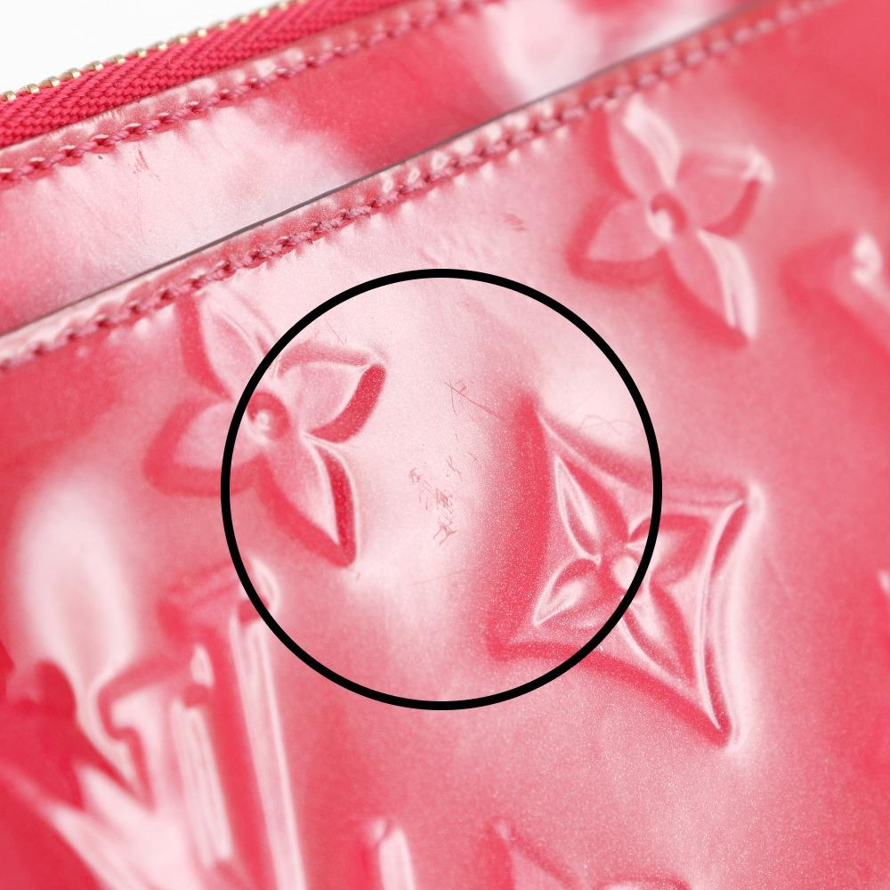 Louis Vuitton Pochette Cle NM Coin Purse M90312 Hot Pink Pink Monogram Vernis Women Used