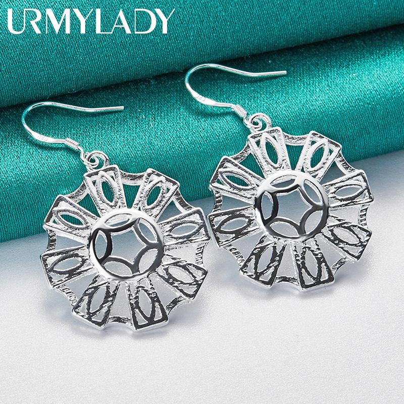 925 Sterling Silber Blumenohrringe für Damen Modeschmuck