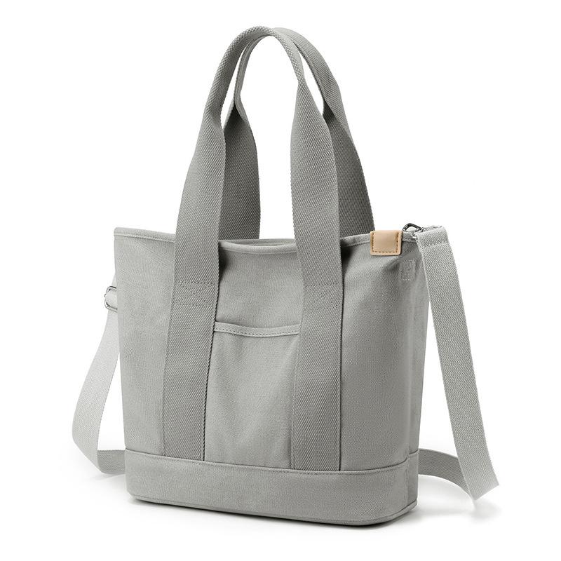 16-oz Japanese-Korean Style Women's Canvas Tote: Single Shoulder, Crossbody, Large Capacity Handbag