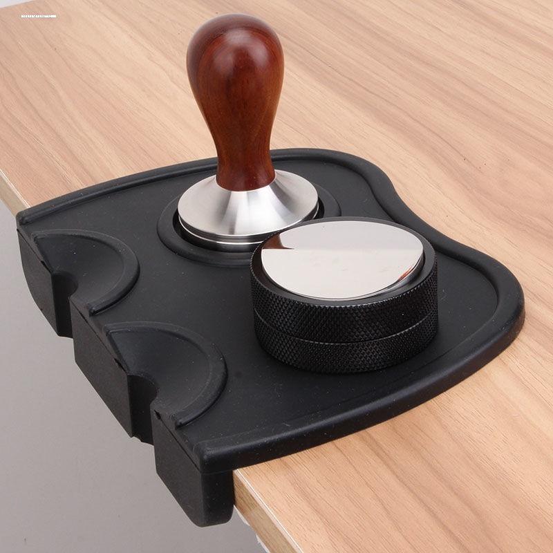 Coffee Tamping Corner Mat - Non-Slip Silicone Tamper Pad