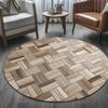 Natural Wood Tree Ring Round Rug Realistic Annual Ring Texture Non Slip Carpet Rustic Farmhouse Mat Living Room Decor