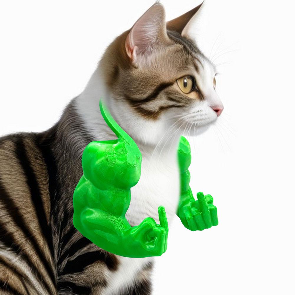 New Funny Finger Cat Muscle Arms Lightweight 3D Printing Cat Cosplay Muscle Arms Realistic Cat's Neck Arm Halloween Party Props