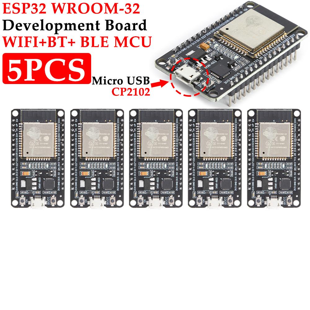 ESP32 WROOM-32 Development Board USB CP2102/ TYPE-C CH340C WiFi+Bluetooth Ultra-Low Power Consumption Dual Core Wireless Module