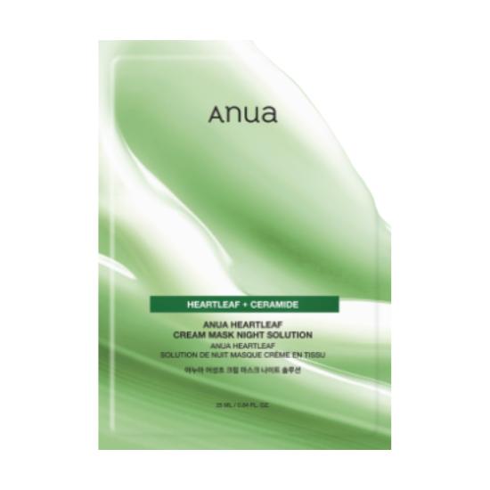 Anua Houttuynia Cream Mask Night Solution Soothing & Hydrating 25ml Sheet Mask