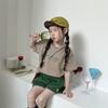 Kids' Summer Short Sleeve T-shirt - Korean Style, Loose Fit, Breathable, Casual Round Neck with Letter Print