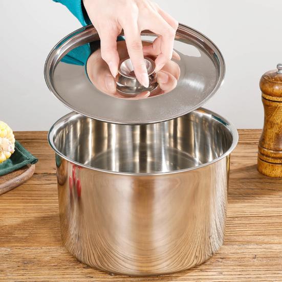 Edelstahl-Rührschüssel mit Deckel, verdickt, tief, Mehrzweck-Kochgeschirr zum Würzen, Aufschlagen, Aufbewahren, rostfrei, unverzichtbares Küchenwerkzeug für Zuhause