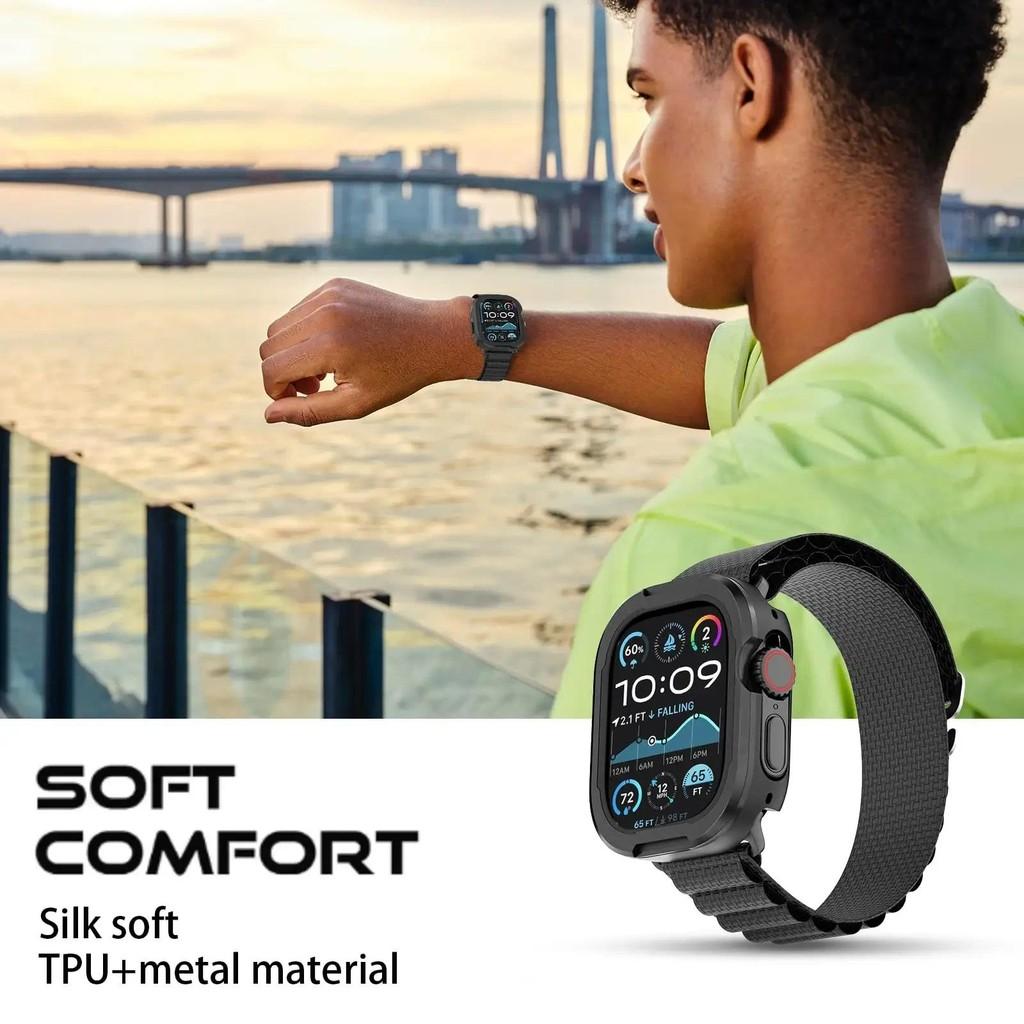 Metal + TPU Case Protector Frame Cover For Apple Watch 49mm 45mm 44mm 40mm 41mm For iWatch Series 10 9 8 7 6 5 4 SE Ultra 2 49mm