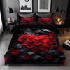 Three-Piece Rose Quilt Cover 3D Digital Printing Nordic Style Grinding