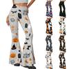 Women's Halloween Print Flared Yoga Pants Casual Stretch Waistband Comfortable Fit Soft Fabric Workout Leggings
