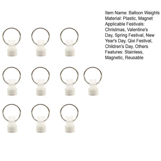 10 Stück Ballongewichte verhindern das Abfliegen des Ballons, Helium-Ballongewichte, wiederverwendbar, rostfrei, für Hochzeiten, Abschlussbälle, Feiern, Geburtstage