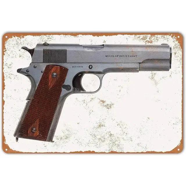 Vintage Pistole Metall Zinn Zeichen Ruger Smith Wesson Poster für Café Garage Bar Club Mann Höhle dekorative Wand kunst Gemälde