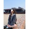 Women's Gray Baseball Jacket - New Autumn 2025 Age-Reducing Collection