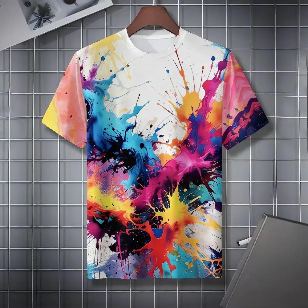 Printed Fashion Crew Neck Short Sleeve Top Casual Comfort T-Shirt Men's