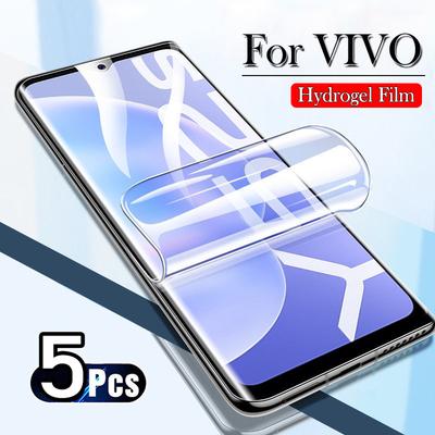 Película De Hidrogel Para Vivo X100 Ultra X80 X70 X50 X60 X90 X200 Pro Mini Protetor De Tela Para Vivo V50 V40 V30 V21 V23 Iqoo 13 12 10 Pro, 5 Peças