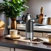 Portable Manual Coffee Grinder with Adjustable Ceramic Core - Perfect for Office, Travel, and Camping Stainless Steel and ABS Hand Crank Mill