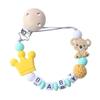 Personalisierte Name Baby Schnuller Clips Schnullerkette Halter für Baby Zahnen Schnuller Kauspielzeug Clips