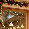 Christmas Garland Window Cling Static Window Sticker Pine Branch Ornament Glass Decal Removable Holiday Home Decoration