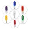 10pcs W2W T5 12v 1.2w Car Halogen Lamp Instrument Lights Dashboard Bulb Auto Interior Light Car Styling Blue Red Amber Yellow