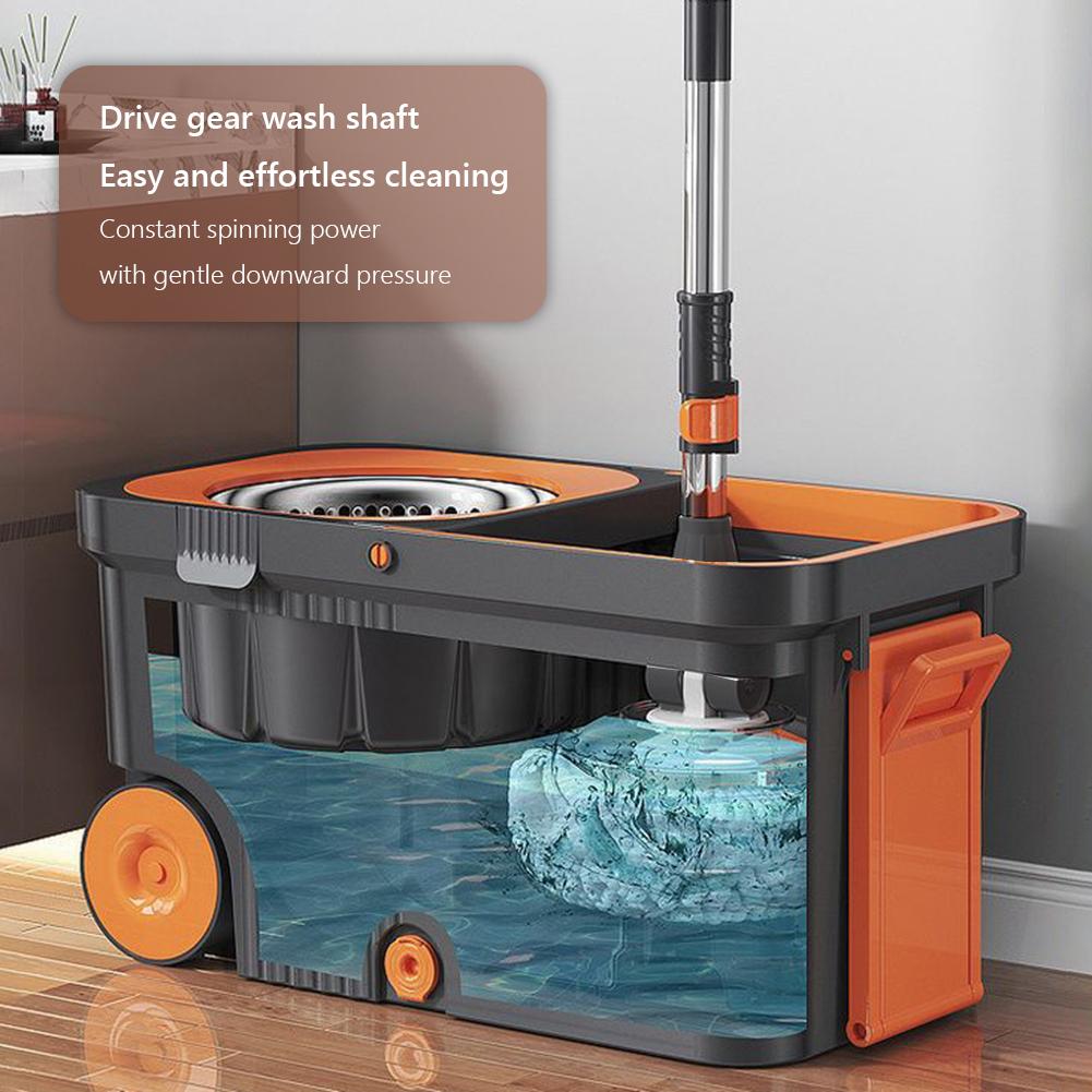 360 Spinning Floor Cleaning System with 6 Extra Refills Heads Household Cleaning Automatic Spin Mop for Household Floor Cleaning