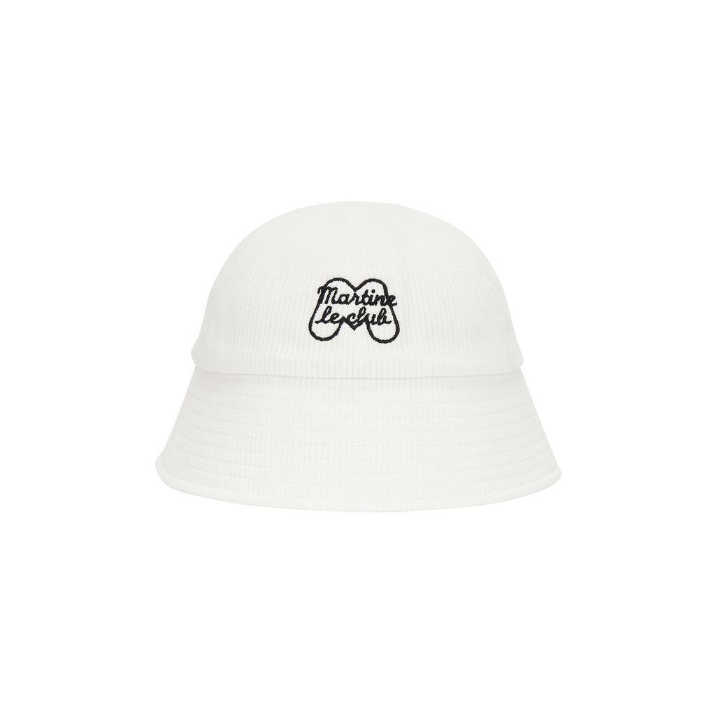 MARTINE GOLF Symbol Corduroy Bucket Hat_White