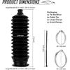 2PCS Inner Tie Rod Boot Kit With Zip Ties & Clamps,Thickened Silicone Rack And Pinion Boot For Steering Components,Durable Anti-Dust Steering Rack