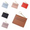 Thin Leather Coin Purse Solid Color Leather Short Wallets Vintage ID Credit Card Holder  Daily