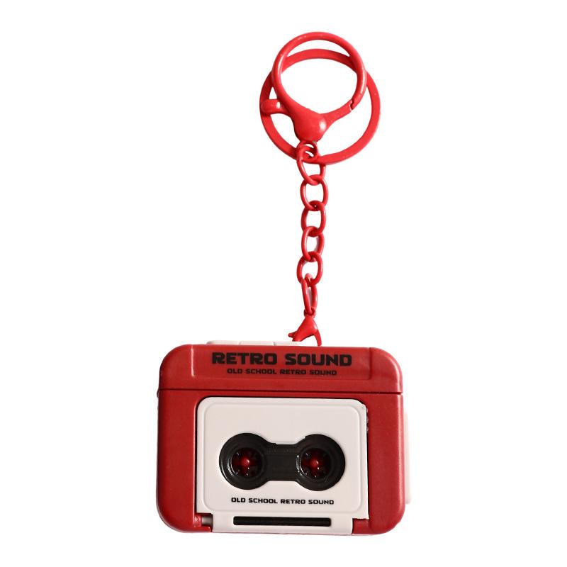 Retro Cassette Recorder Keychain Pendant - Stress Relief Bag Charm Small Gift