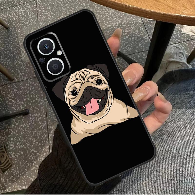 English Bulldog Pug For OPPO Reno 10 11 12 13 14 Pro 7 8 Lite 8T 11F 12F 13F 14F OPPO Find X8 X9 X5 X6 Pro Case
