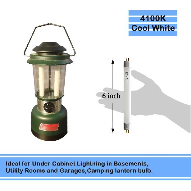 

6 F4T5/CW Under Cabinet Bulb,T5 4W Cool White Linear Fluorescent Tube,Replacement Bulb for GE,Eiko 15501, Sylvania 20416,Sunlite 05040,