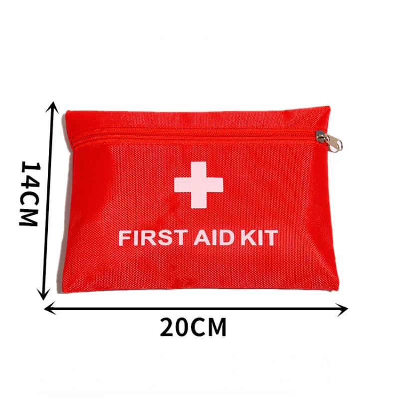 Waterproof Oxford Fabric First Aid Kit Bag, Portable Red Medical Storage Bag for Home Hospital Emergency Supplies