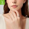 S925 Sterling Silver Iris Snake Open Ring, Personalized Vintage Cross Lucky Ring Jewelry