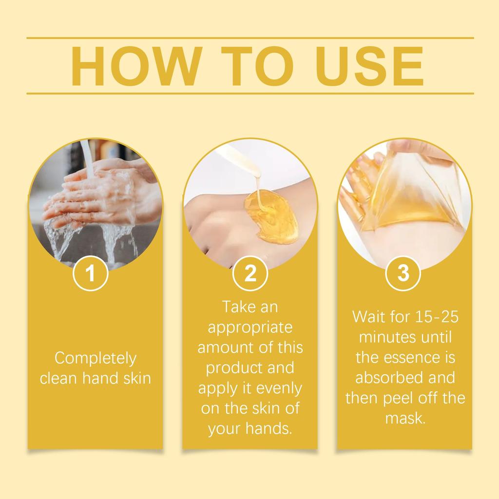 Milch Honig Abziehbarer Handwachs Damen Feuchtigkeitsspendende Hydrierende Handmaske Nährende Peeling Handmaske Handpflege Weich