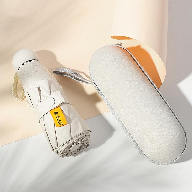 Kompaktní mini slunečník s dvojím použitím: UV ochrana a přenosná sluneční clona