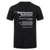 Funny Maintenance Worker T Shirts Unisex Streetwear Short Sleeve Unisex Maintenance Technician Tshirt Tees HJ073