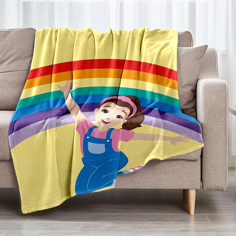 Ms. Rachel Theme Printed Blanket - Perfect for Couch, Bed, Travel & Outdoor Use | Machine Washable, Cozy & Durable.