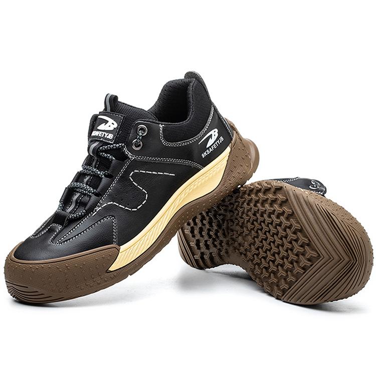 Brand Safeti Work Land Safety Shoes Security Guard Construction Work Shoes Black