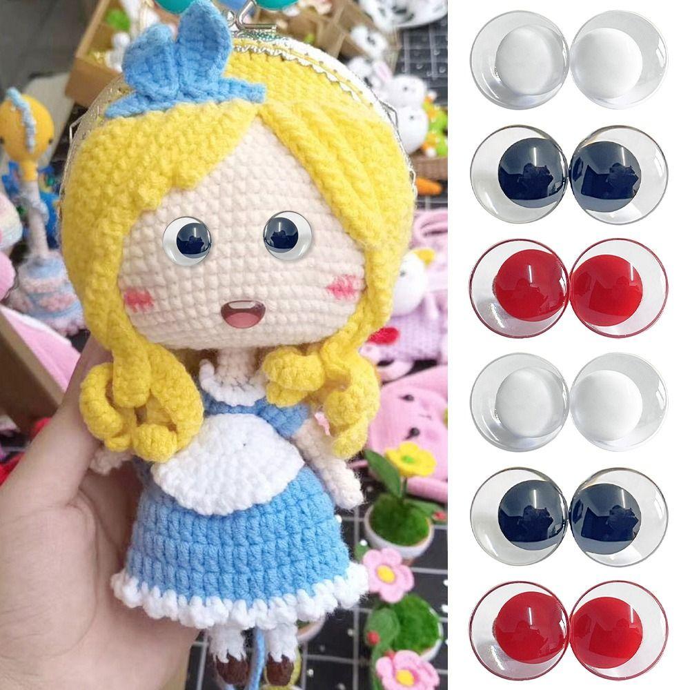 

Без блесток 3D глаз 12 мм накладные глаза мультфильм прозрачные бусины для глаз кукла