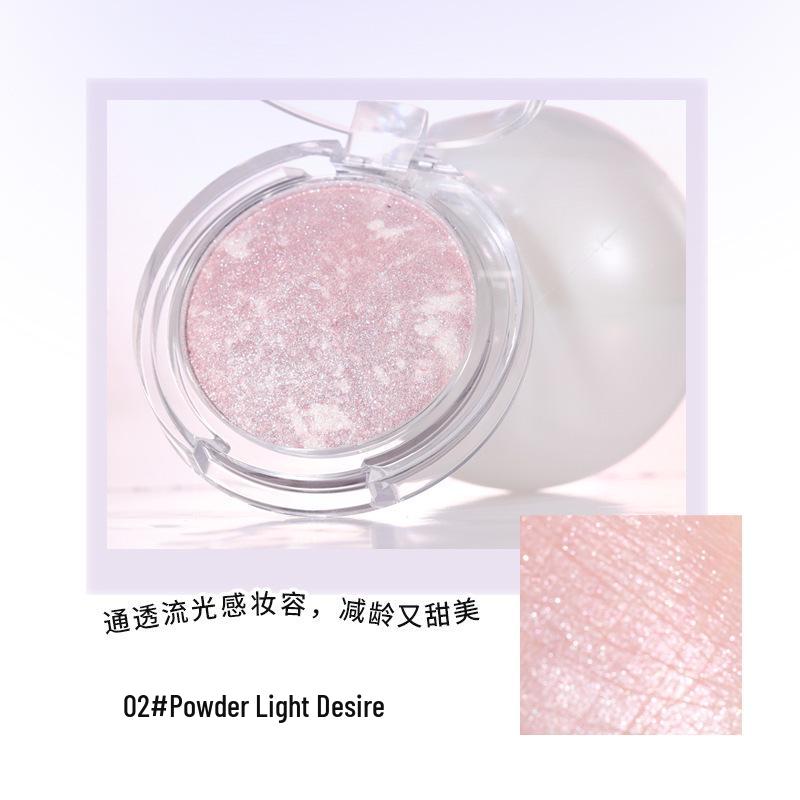 Хайлайтер WODWOD «Звездная река» с блестками: Трехмерная мерцающая пудра для создания ярких, скульптурных контуров.