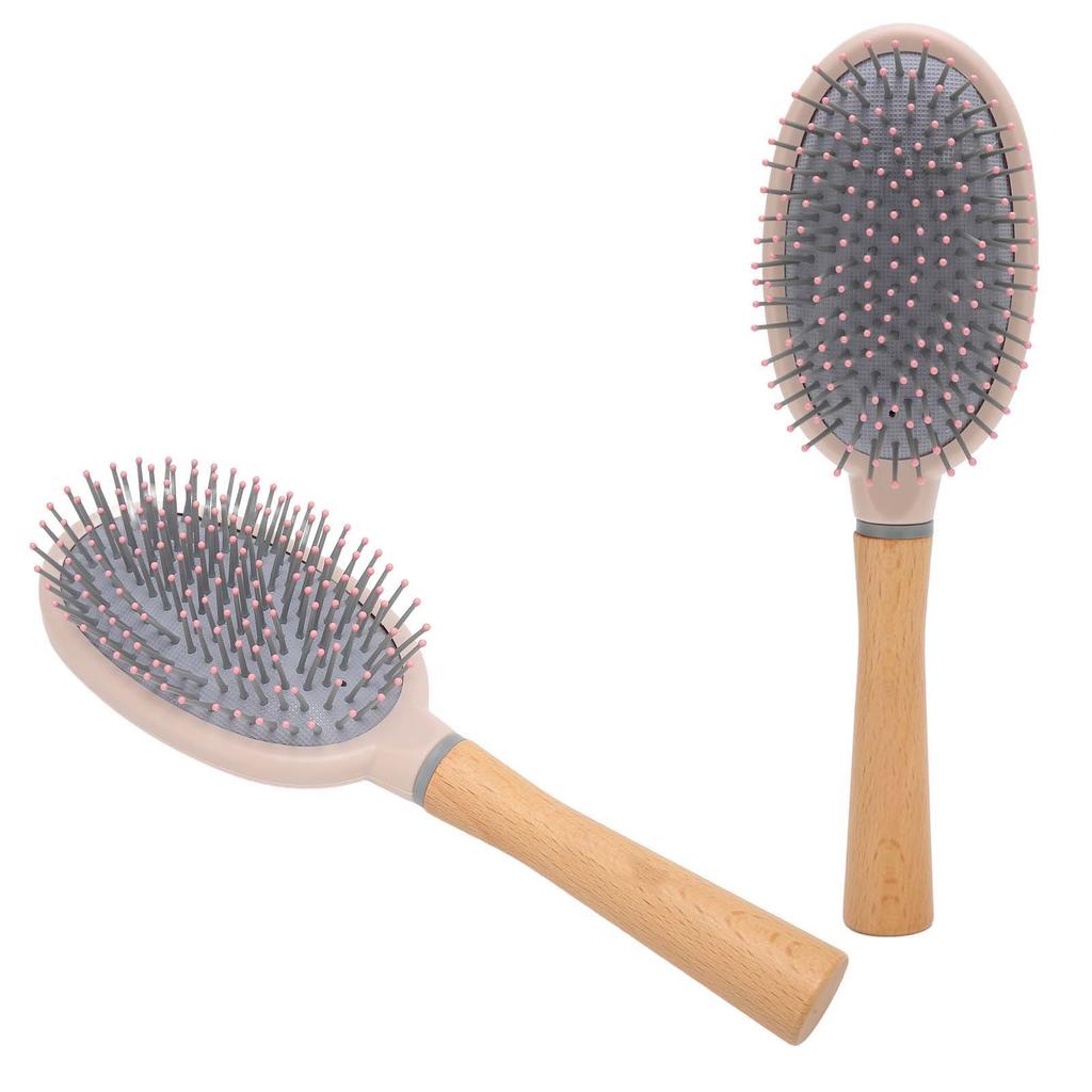 Wooden Paddle Brush Detangling Massage Scalp Brush for Thick Curly Thin Long Short Wet Dry Hair