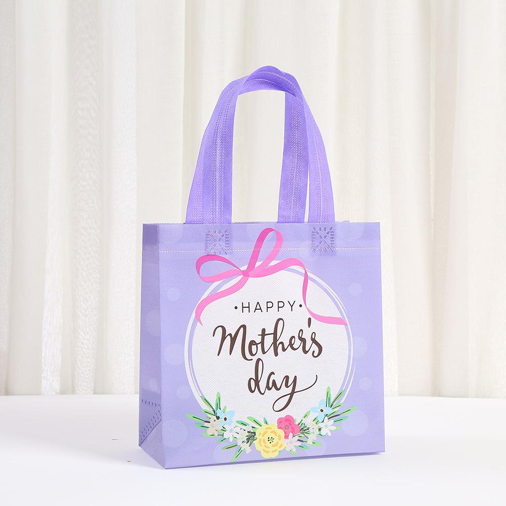 12pcs Mothers Day Gift Tote Bags Non Woven Gift Packaging Bags for Mom Party Favor Shopping Bags