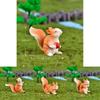 Cute Miniature Garden Ornament Resin Squirrel And Acorn Fairy Garden Decor