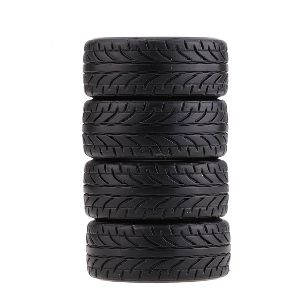 4Pcs Set 1 10 Grain Drift Car Tires Plastic Hard Tyre Replacement for TRX HSP Tamiya HPI Kyosho Remote Control Car Part
