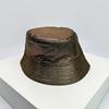 Fisherman Bucket Reflective Visibility High Color Multi Leather PU Faux Women  Men For Neutral Gender Fresh Caps Hats Double Sided Sunshade