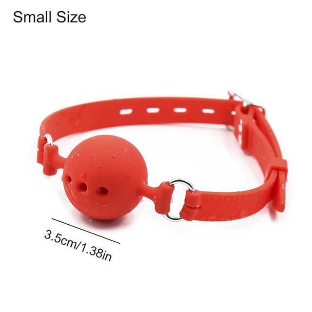 3 Sizes Soft Safety Silicone Bdsm Open Mouth Gag Ball Bondage Slave Ball Gag Erotic Sex Toys For Woman Adult Sex Games Slave New