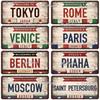[MyPlate] Country City Style 15x30CM Plate Vintage Metal Sign Plaque Tin Sign Man Cave Decoration Bar Sign Club Poster Gift