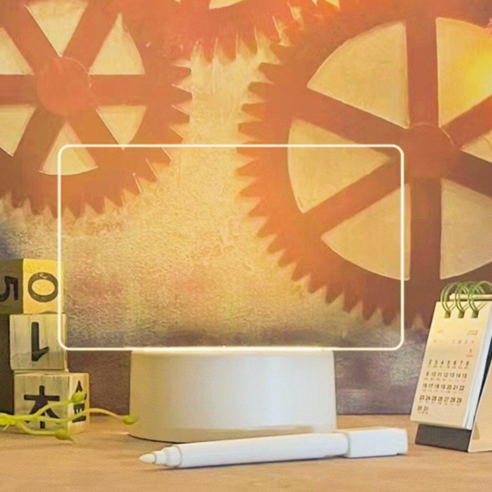 

Креативный светодиодный ночник, доска для заметок, USB доска для сообщений, праздничный светильник с ручкой, подарок для детей, украшение для подруги, ночник