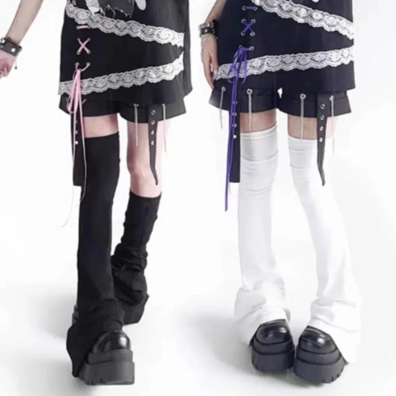 1 Pairs Leg Warmers Y2K Harajuku Punk Knee Socks Japanese Style Spicy Femboys Over The Knee Horn Shapeds Cuffs Sexy Accessories