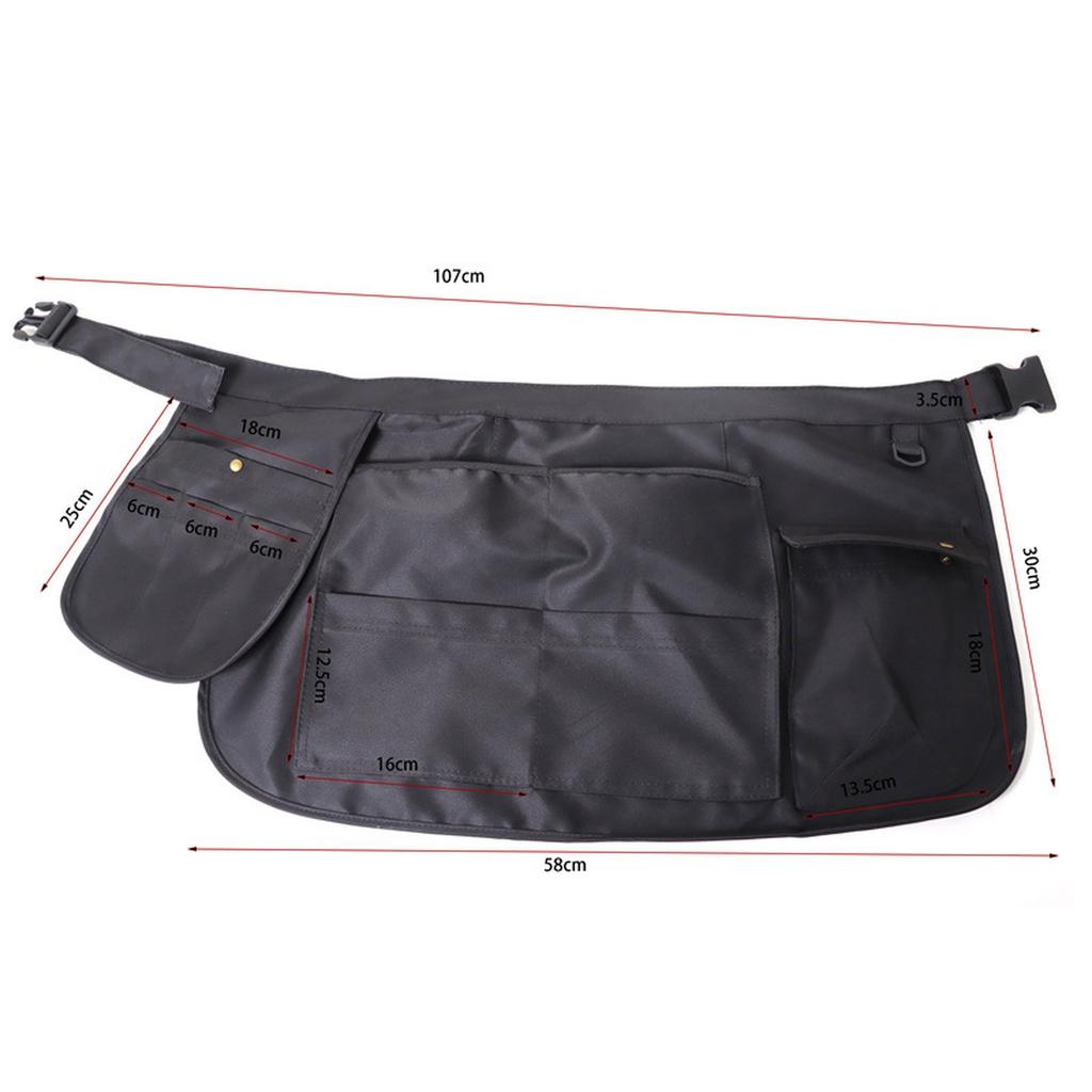 Tool Apron with Pockets Hair Stylist Waist Bag Utility Belt Apron Adjustable Hairdresser Scissor Bag Garden Apron for Women Men