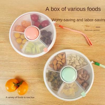 Snack Spinner Rotační Snack Box Přenosný meloun Semínka cukroví Organizér Úložné boxy Zásobníky na ovoce Zásobník Snack Spinner pro děti